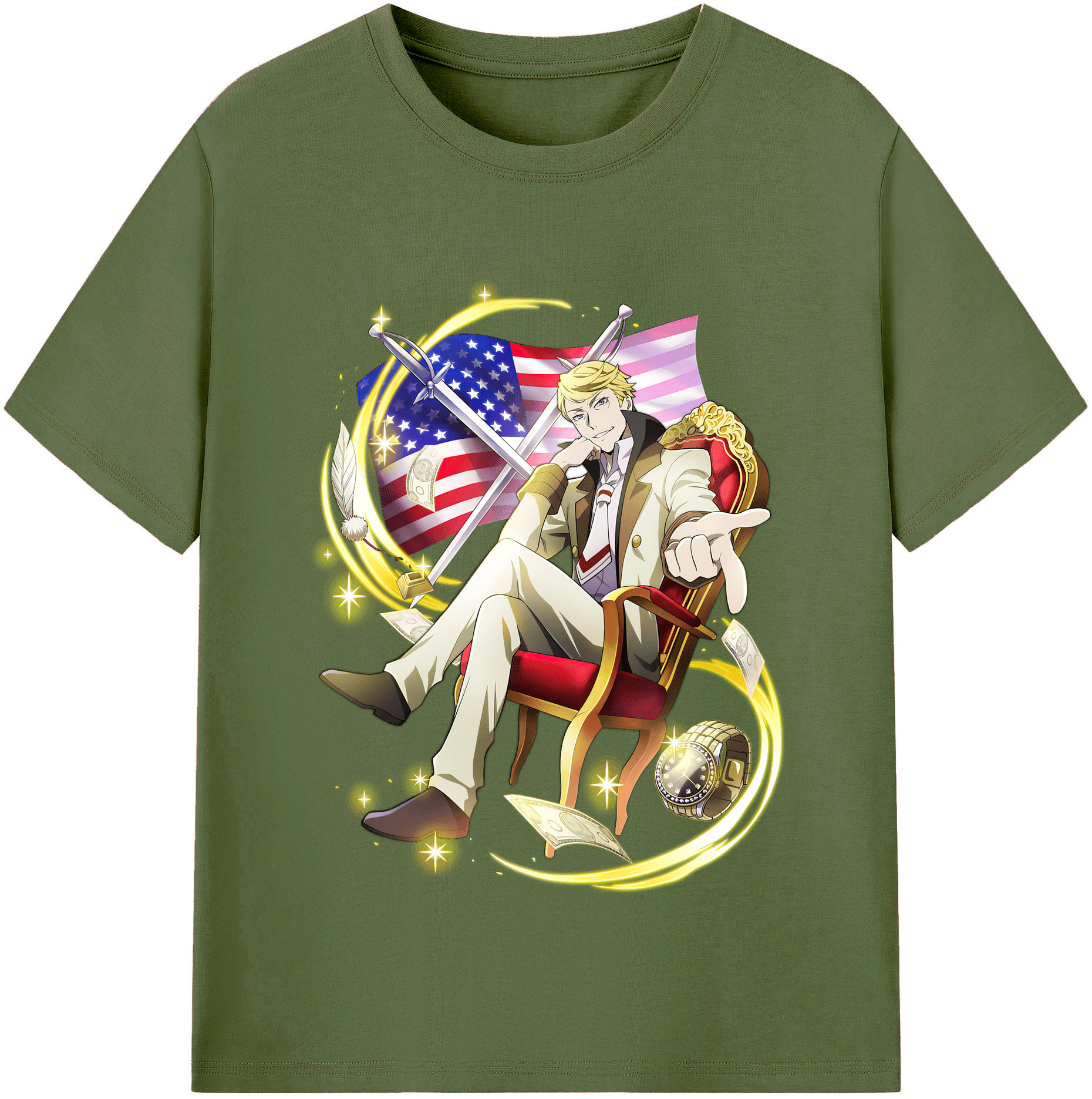 （画像用） 文豪ストレイドッグス Bungo Stray Dogs 綿100％半袖Tシャツ（フロントプリント）